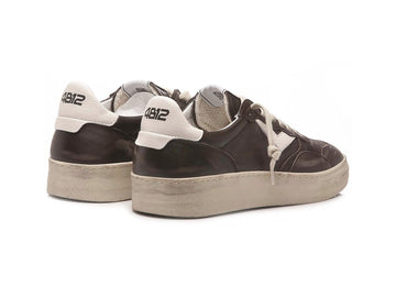 4B12 Men's Sneaker Hyper in Dark Brown Upper Leather
