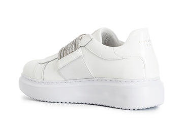 CafèNoir Donna Sneakers con fascia strass C1DE1015W001 Bianco