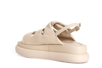 CafèNoir Sandalo Donna Platform con Bottoni Gioiello e Velcro