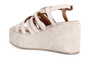CafèNoir Women's Platform Sandal Light with Braided Straps