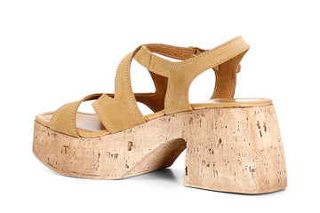 CafèNoir Sandalo Donna con Platform e Tacco Largo
