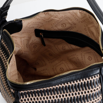 CafèNoir Shopping Bag con Dettaglio in Rete e Infilatura
