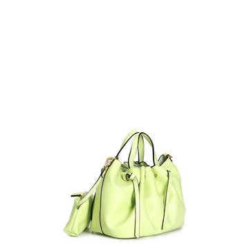 CafèNoir Mini Borsa a Secchiello Verde Lime con Pochette