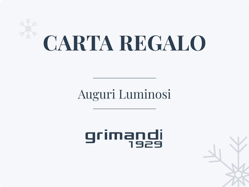 Carta Regalo Natale Innevato Auguri Luminosi Calzature Grimandi