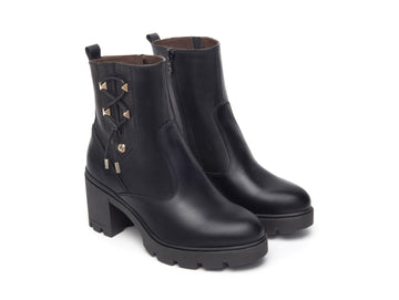 Nero Giardini Winter Ankle Boots Wide Heel Leather Upper