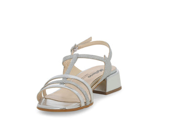 Melluso Donna Sandali Tessuto K35156W-234045 Argento