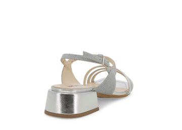 Melluso Donna Sandali Tessuto K35156W-234045 Argento
