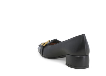 Melluso Pointed Toe Pump with Clamp and Fringe Leather Upper