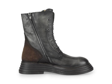Women's Fall/Winter Ankle Boots in Hammered Leather and Suede