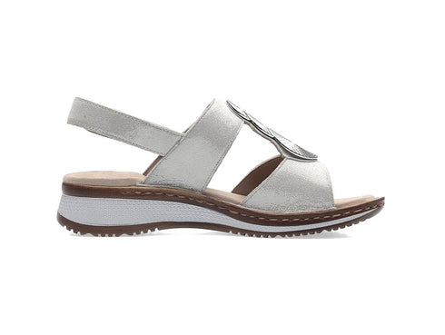 Ara Hawaii Sandali Stile Comfort 3 Strappi Zeppa Tomaia Pelle Bianco 29002-04G