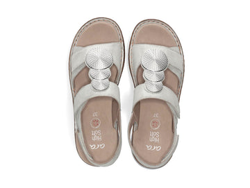 Ara Hawaii Comfort Style Sandals 3 Straps Wedge Leather Upper