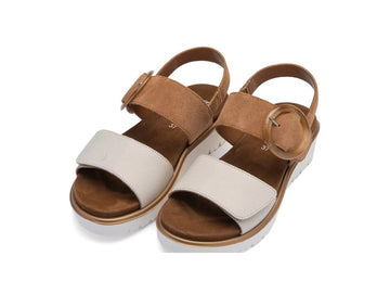 Ara Women's Sandal Bilbao Cream and Caramel with HighSoft Technology