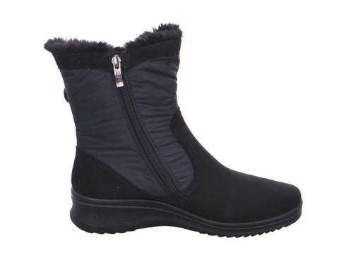 Ara Donna Munchen Stivaletti Impermeabili Goretex Camoscio Nero 48503