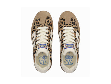 Boston Sneaker in Leopard Print Calfskin with Rubber Sole