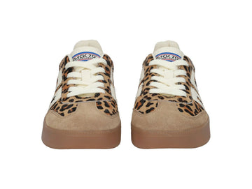 Boston Sneaker in Leopard Print Calfskin with Rubber Sole