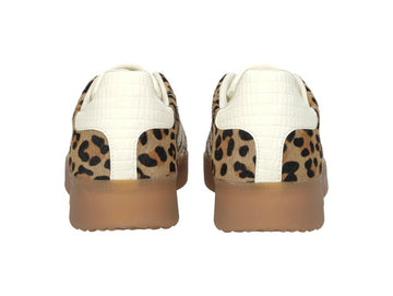 Boston Sneaker in Leopard Print Calfskin with Rubber Sole