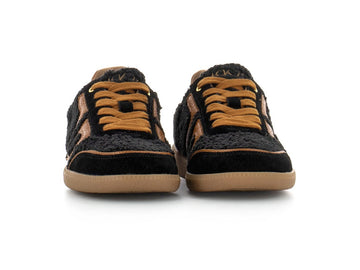 Back 70 Sneaker Cloud Teddy in Black Bouclé and Leather