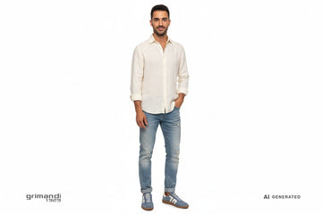 Outfit Jeans Ghost Sky - AI-Generated Model