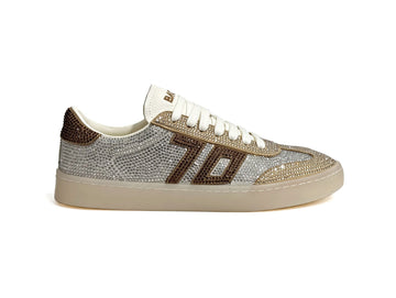 Back 70 Glam Strass Shiny Donna Sneakers Stile e Comfort  Argento