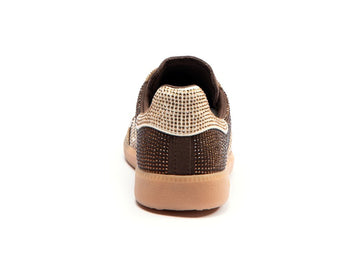 Back 70 Sneakers Donna Cloud Star Strass Coffee Gold