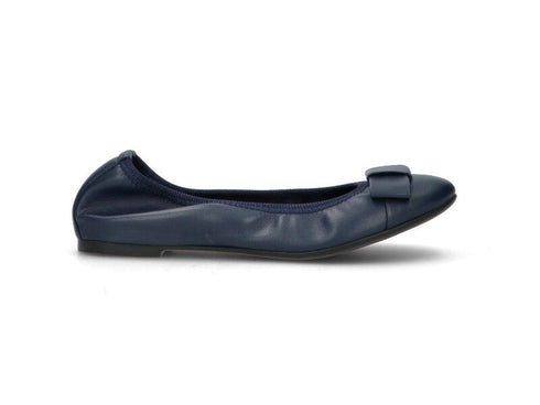 Frau Ballerina Classica Made in Italy Tomaia Pelle Blu 70M2