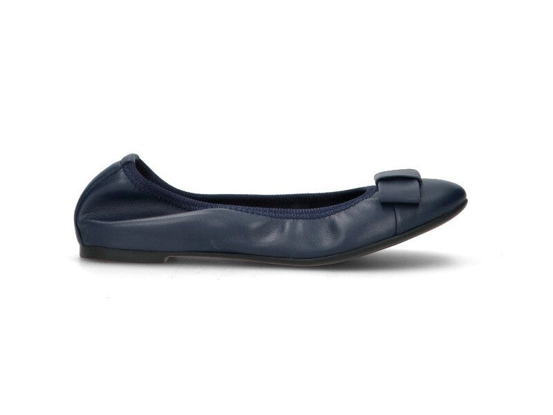 Frau Ballerina Classica Made in Italy Tomaia Pelle Blu – Grimandi