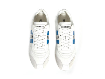 Bikkembergs Sneaker Uomo Soccer Bianca con Fascia Blu