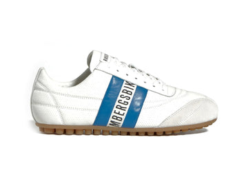 Bikkembergs Sneaker Uomo Soccer Bianca con Fascia Blu 30509