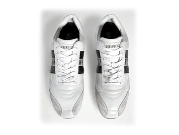 Bikkembergs Sneaker Uomo Soccer Bianca con Fascia Nera