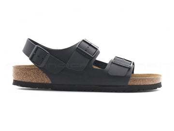 Birkenstock uomo milano sandali uomo neroBirkenstock Uomo Milano Sandali Pelle con 2 Fibbie Nero
