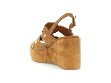 CafèNoir Sandali Camoscio Marrone - Dettaglio laterale C1GA6921M007