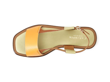 CafèNoir Summer Flat Sandal with Multi Leather Upper Band