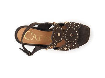 CafèNoir Sandali Camoscio Marrone - Dettaglio punta C1GA6921M012