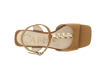 CafèNoir Sandali Pelle Marrone - Dettaglio punta C1MC4006M007