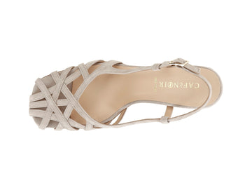 CafèNoir Summer Shoes with Block Heels Suede Upper