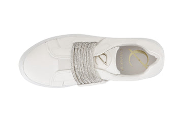 CafèNoir Donna Sneakers Slip-on Elastico Strass Tomaia Pelle