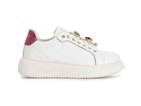 CafèNoir Donna Sneakers Gioiello con Accessori Tomaia Pelle