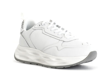 CafèNoir Women's Lace-Up Shoes Raised Sole Leather Upper