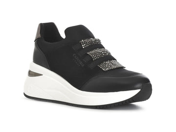 CafèNoir Donna Slip-on Elastici con Strass Tomaia Tessuto
