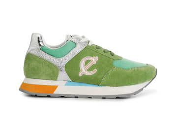 CafèNoir Sneakers Donna Primavera Estate Glitter Camoscio Tessuto Verde C1DB6030-G001
