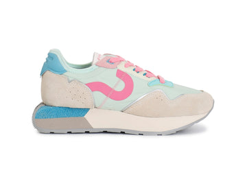 CafèNoir Sneaker Running Donna  Multicolor con Suola Platform Beige C1DH9004-G049