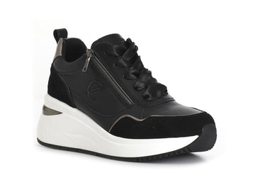 CafèNoir Sneakers Donna Lacci Zip Zeppa Tomaia Pelle