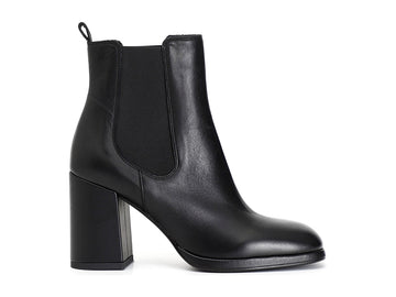 CafèNoir Stivaletti Chelsea con Tacco Alto Tomaia Pelle Nera C1LF1002-N001