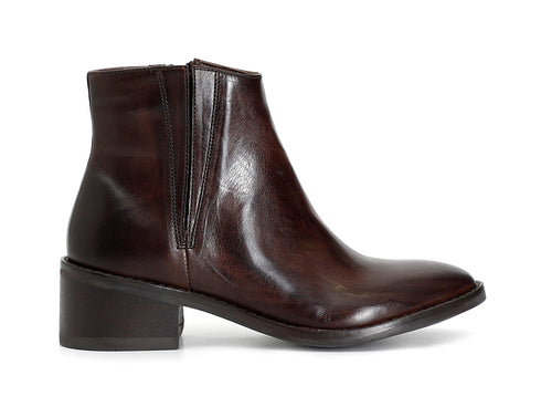 CafèNoir Donna Stivaletti Invernali con Cerniera Tomaia Pelle Marrone C1ED1005-M012