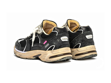 Crime London Women's Fugitive Sneaker, Black, Vintage Effect