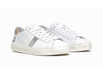 D.A.T.E. Scarpe Donna HILL Low Calf White Platinum