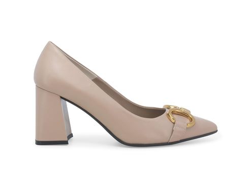 Melluso Scarpe Made in Italy con Accessorio Tacco Largo Pelle Rosa Cipria E5143W-242618