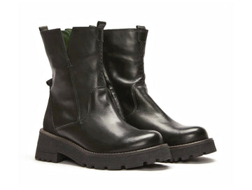 Felmini Winter Ankle Boots with Side Zip Leather Upper