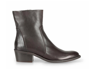 Felmini Women's Autumn/Winter Ankle Boots in Dark Brown Leather