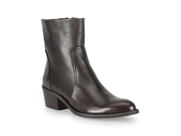 Felmini Women's Autumn/Winter Ankle Boots in Dark Brown Leather